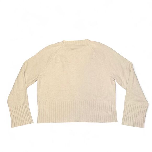 LILYSILK Women’s Wool Cashmere Sweater Off White Crewneck Pullover Size XS cozy - Picture 5 of 6